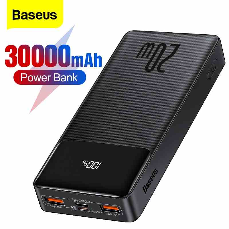 [Mã ELBMO2 giảm 12% đơn 500K] Pin sạc dự phòng BASEUS sạc nhanh 20000mAh/10000mAh USB 3.0 C PD nhỏ gọn cho Samsung