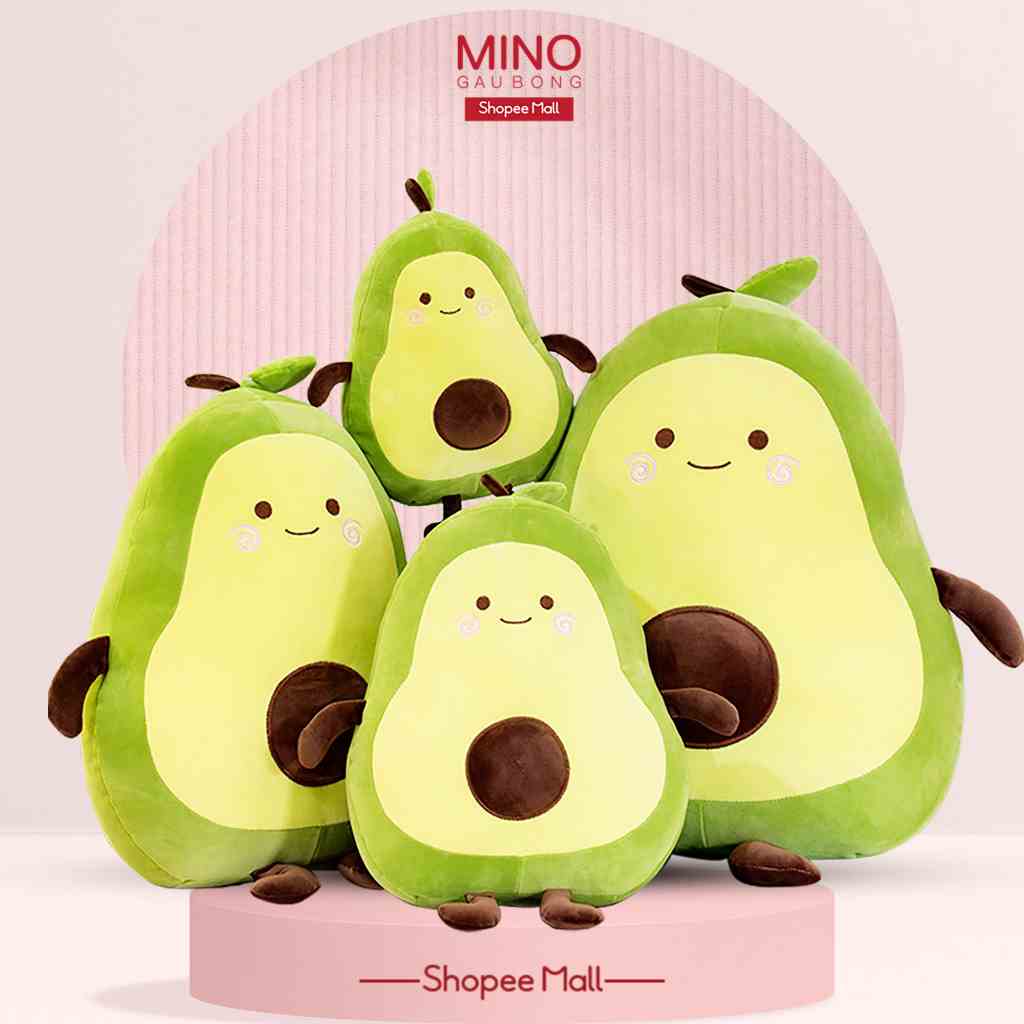 Gấu Bông Quả Bơ MINO STORE Trái Bơ Nhồi Bông Cute TH115