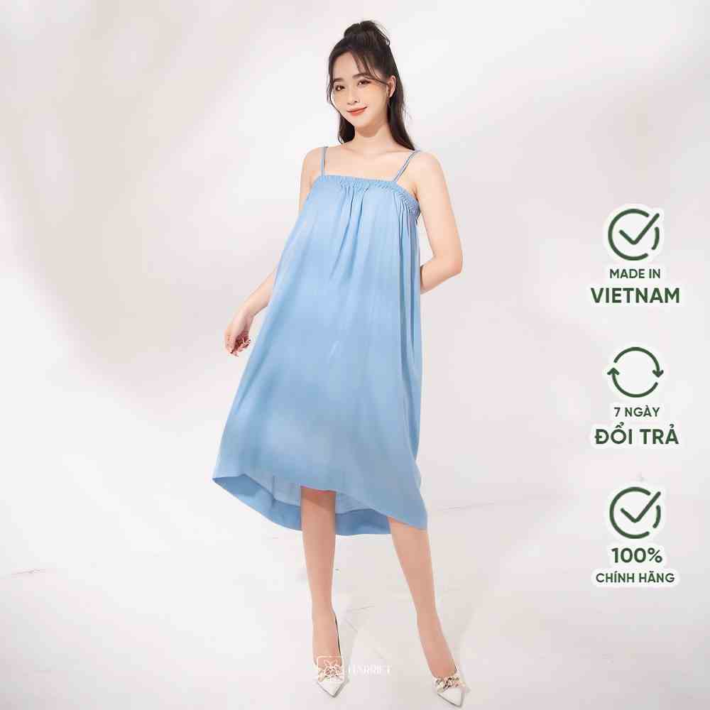 Váy dây dáng suông Harriet xanh da trời Baby Blue basic lụa mềm