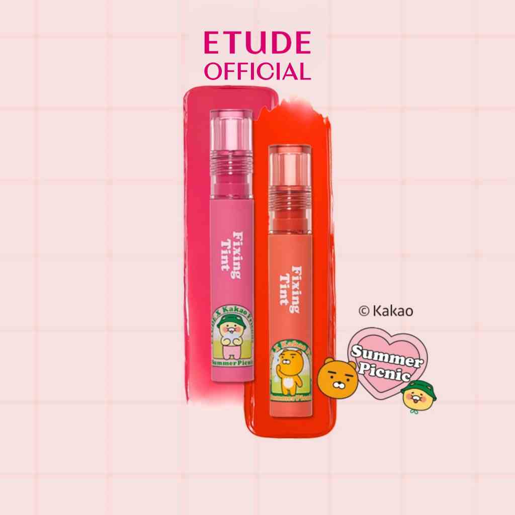 Son Tint Lì ẩm mịn môi Etude Fixing Tint Phiên bản Kakao Friends 4g