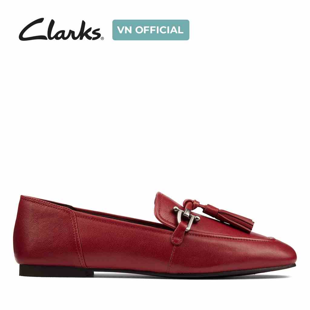 [Mã BMLTA35 giảm đến 35K đơn 99K] Giày Lười Nữ CLARKS Pure2 Tassel Màu Wine