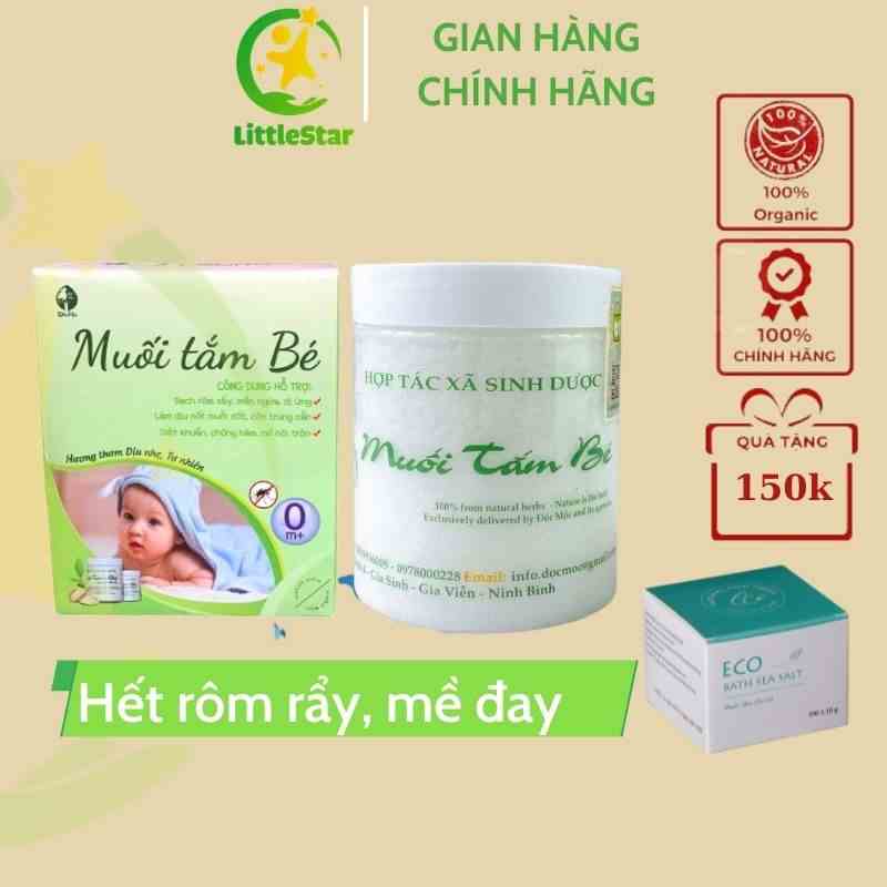 2 Tặng 1 Muối Tắm Bé Sinh Dược Độc Mộc 400g - Muối Tắm Thảo Dược Cho Trẻ Sơ Sinh HẾT  RÔM SẨY, CỨT TRÂU, HĂM DA, MỒ HÔI