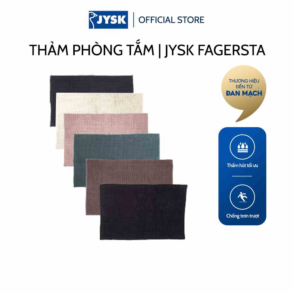 [Mã BMLTB35 giảm đến 35K đơn 99K] Thảm phòng tắm | JYSK Fagersta | polyester | R50xD80cm | nhiều màu