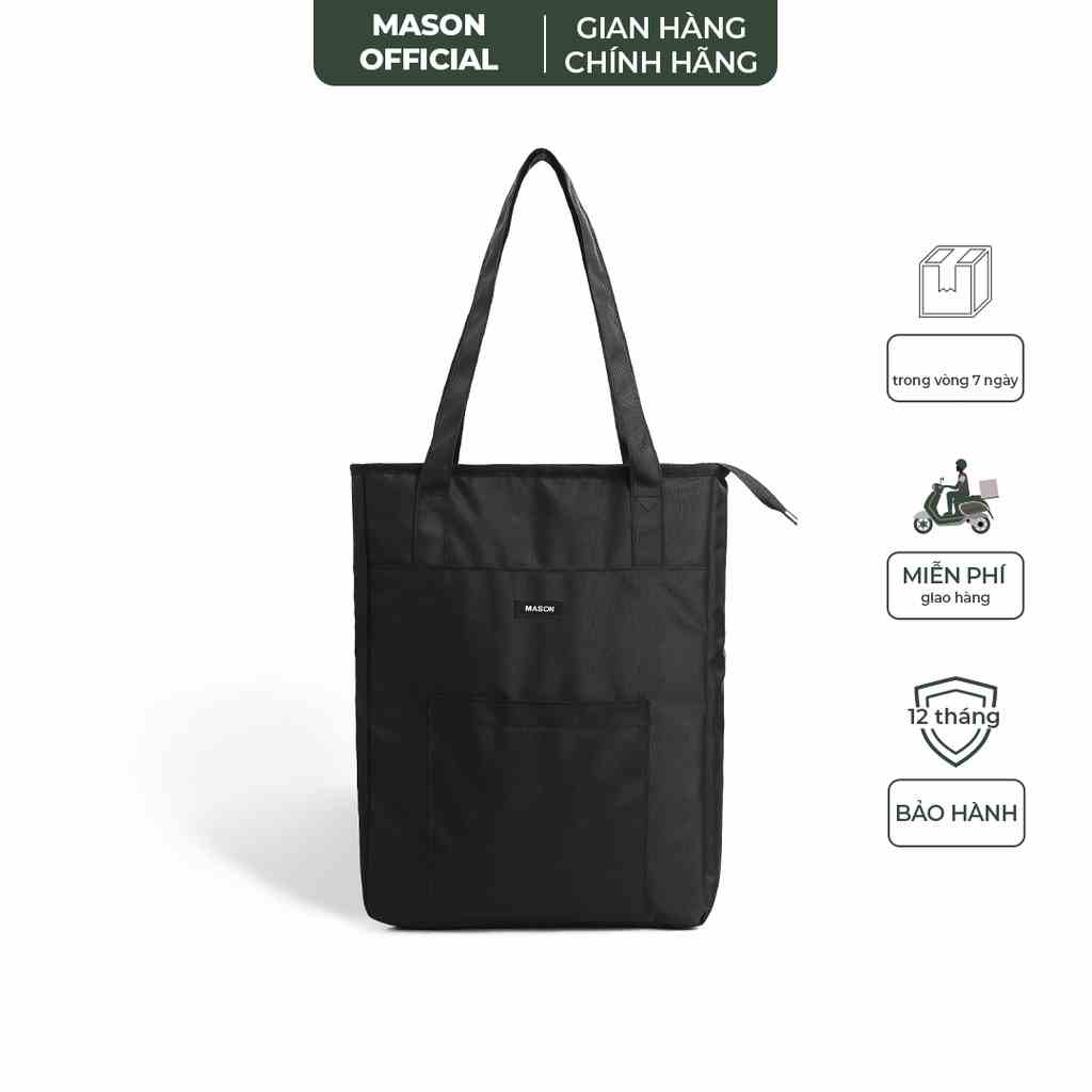 Túi đeo chéo tote Basic Bag nam nữ unisex size laptop 15,6 inch vải Polyester Canvas chống nước thương hiệu MASON - M23