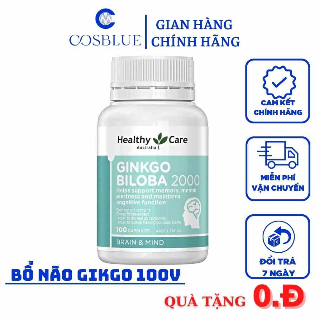 Bổ Não Healthy Care Ginkgo Biloba 100 viên hàng chuẩn