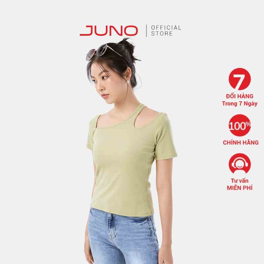 Áo Thun Nữ Thời Trang JUNO Cutout Bất Đối Xứng JNATH025