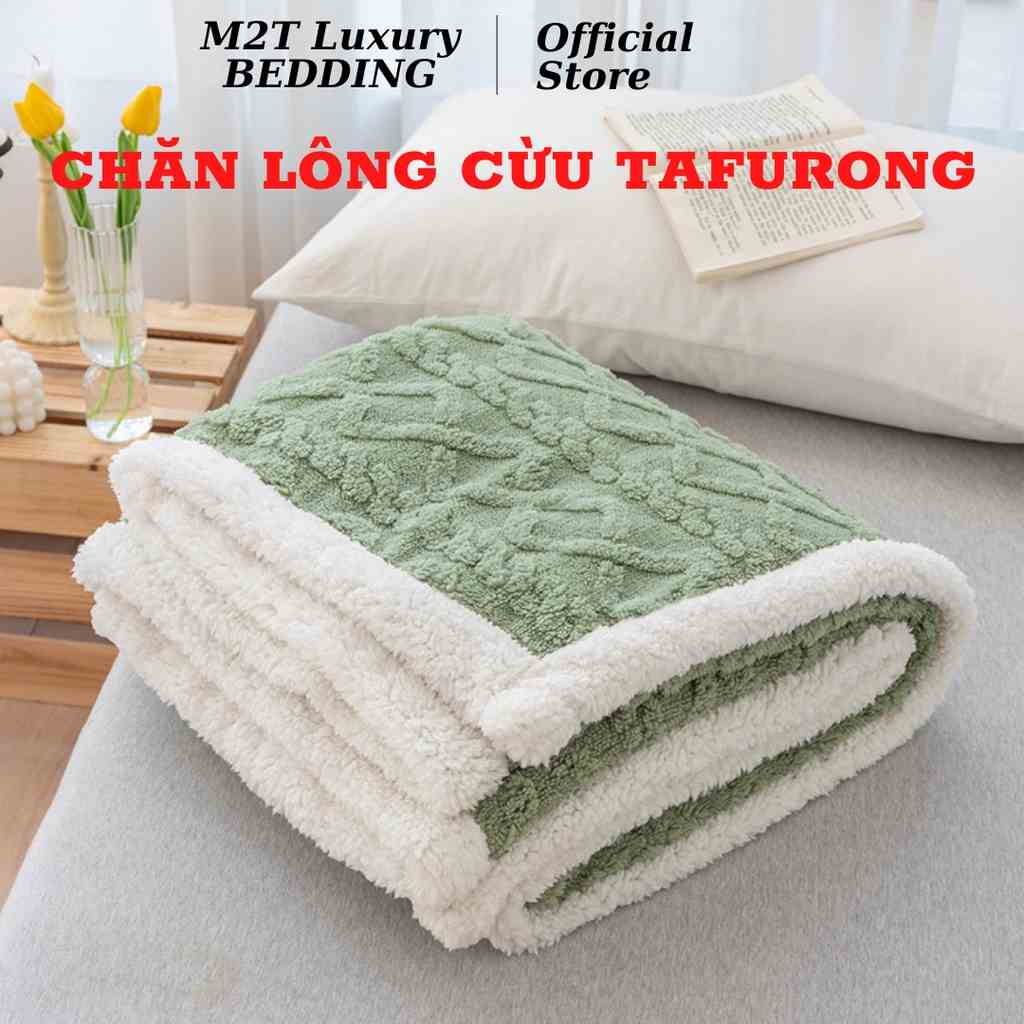 Chăn lông cừu M2T BEDDING phong cách Hàn quốc Tafurong kích thước 2mx2m3