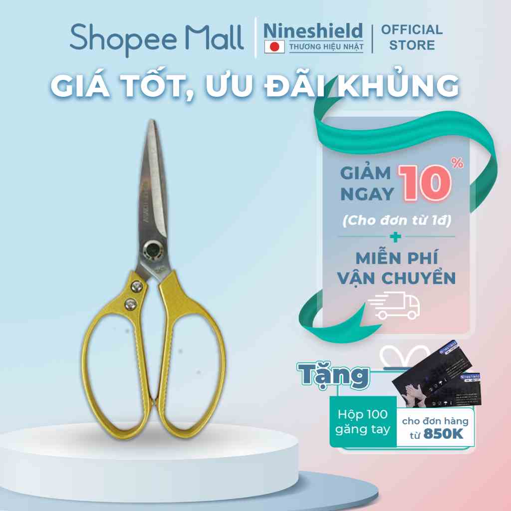 Kéo cắt đa năng Nhật Bản Nineshield NS01 - Kéo cắt gà siêu bén cán thép - Chất liệu cao cấp - Hàng chính hãng