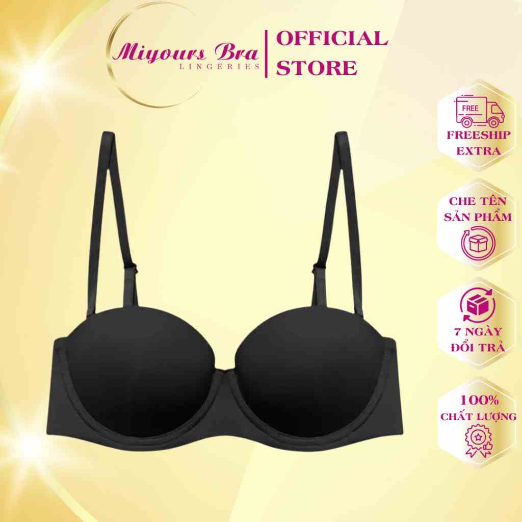 Áo lót cúp ngực nữ MiYours Fashion & More AL135 su trơn có gọng đệm mỏng nâng ngực nhẹ nhàng quả ngang, chống tụt