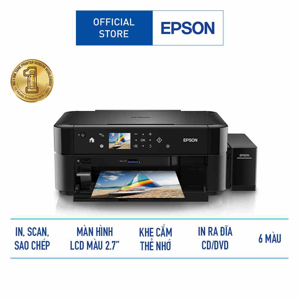 [Mã ELCL12 giảm 12% đơn 10TR] Máy in ảnh đa năng khổ A4 Epson EcoTank L850