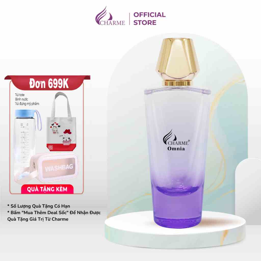 Nước hoa nữ cao cấp, Charme Omnia Crystal, sang trọng, quý phái, tạo nên sức hút cho người phụ nữ, 75ml