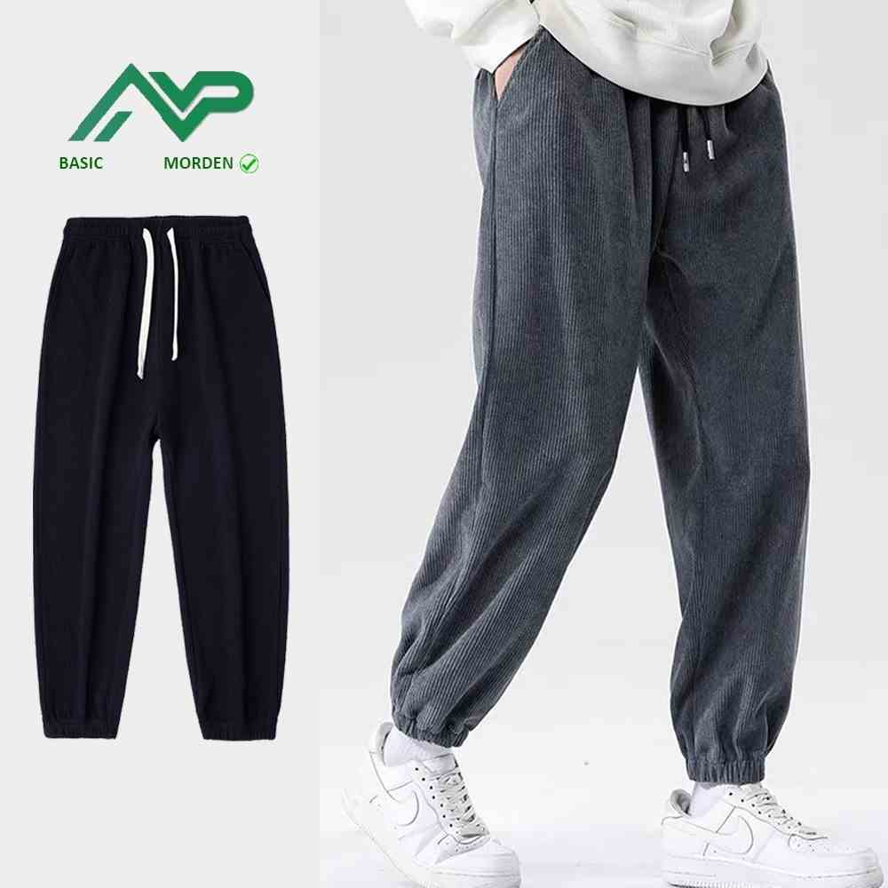 Quần jogger nam nữ NPV chất vải nhung tăm kiểu dáng UNISEX cao cấp