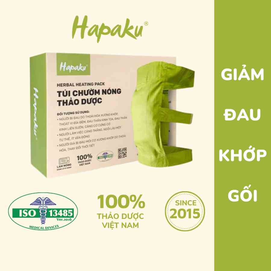 Gối Chườm Nóng Thảo Mộc Giảm Đau Thoái Hóa, Thoát Vị Đĩa Đệm Khớp Gối - Hapaku