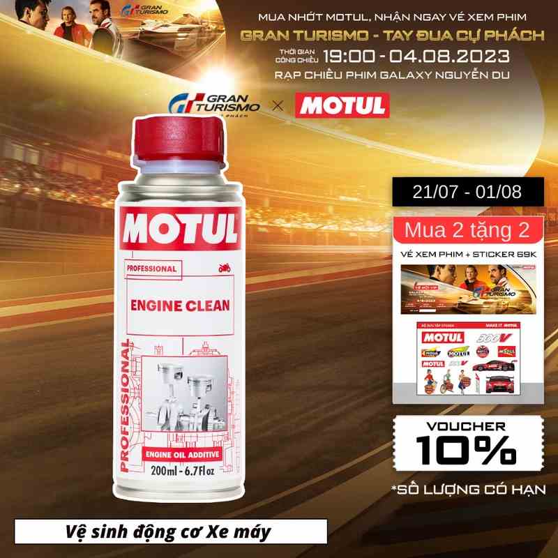 [Mã BMLTB35 giảm đến 35K đơn 99K] Phụ gia vệ sinh động cơ xe máy - ENGINE CLEAN MOTO 200ml