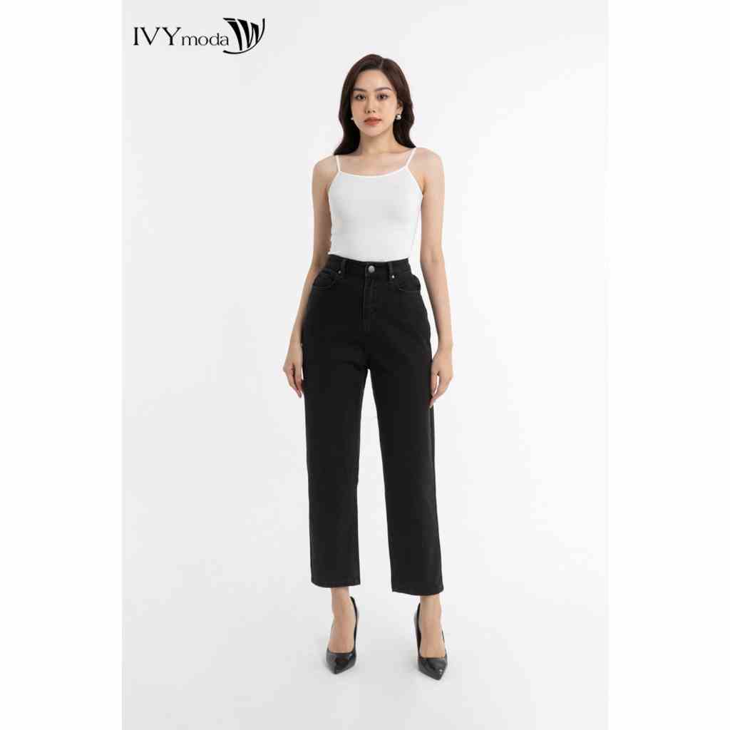 Quần jeans nữ ống đứng IVY moda MS 25M7787