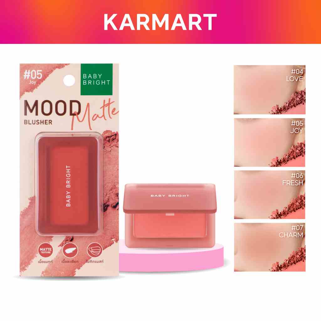 Phấn má hồng BABY BRIGHT MOOD MATTE BLUSHER