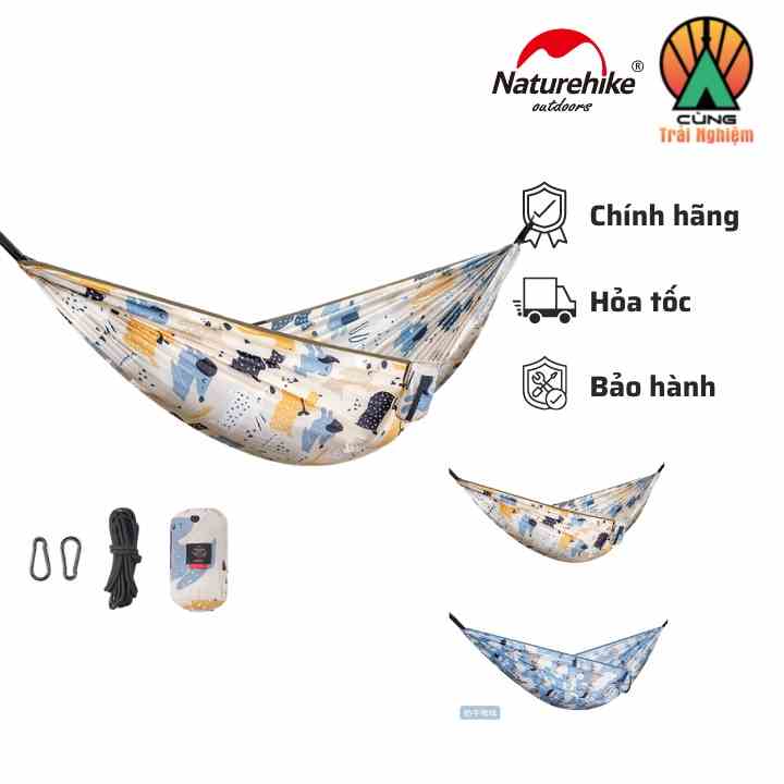 [CHÍNH HÃNG] Võng Đơn, Đôi Cắm Trại Họa Tiết Hoạt Hình NatureHike NH21DC004