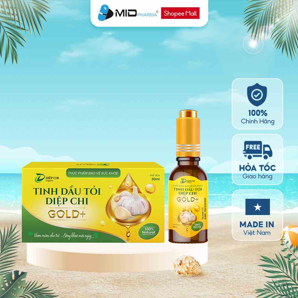 Tinh dầu tỏi Diệp Chi GOLD+ dành cho trẻ em và người lớn giúp tăng sức đề kháng, giảm ho, cảm, hắt hơi khi giao mùa