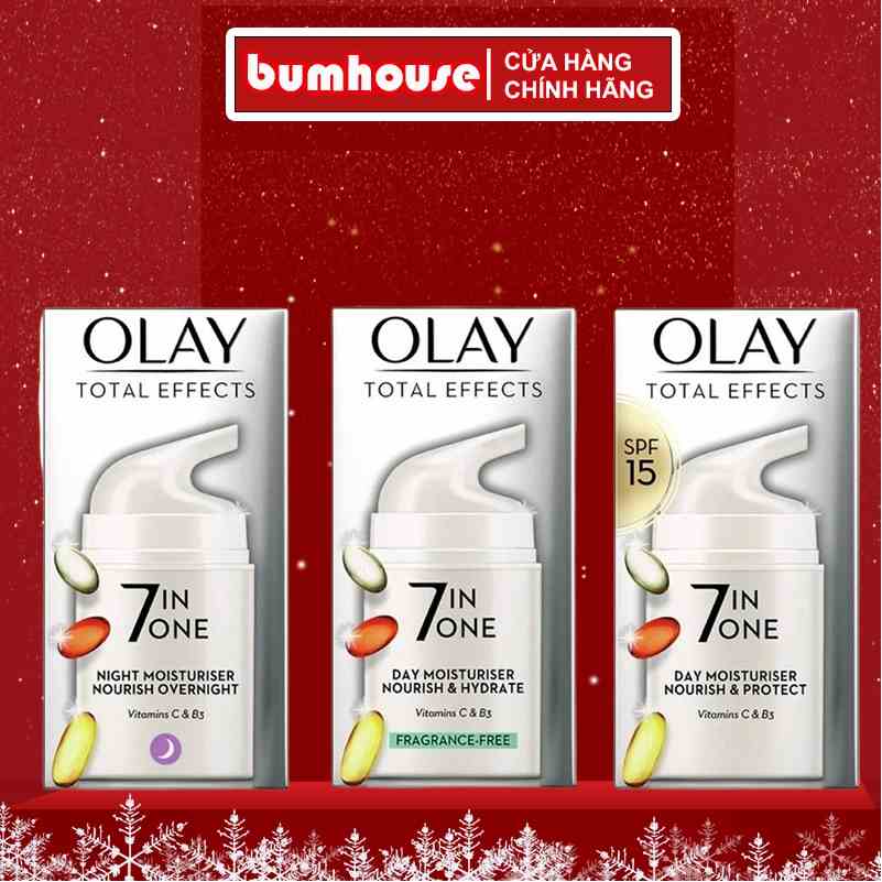 Kem dưỡng da chống lão hóa Olay Total Effects 7 In 1 Moisturiser Nourish & Protect 50ml (bản UK mẫu mới)