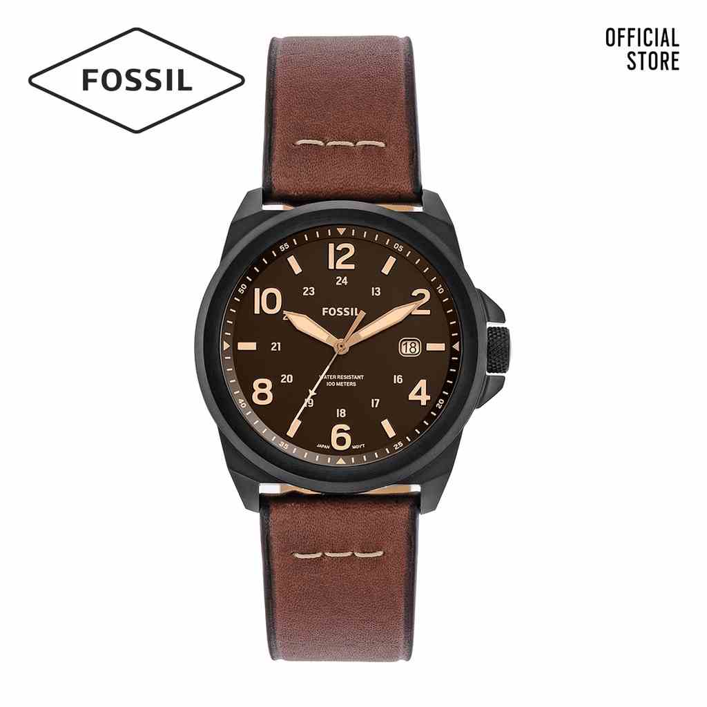 [Mã BMLTA35 giảm đến 35K đơn 99K] Đồng hồ nam Fossil BRONSON FS5938 dây da - màu nâu