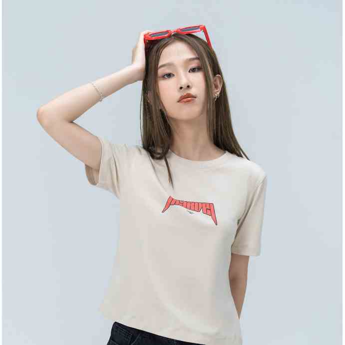 Áo Babytee Nữ BOO Dáng Regular Chất Cotton In Logo Marvel BZL