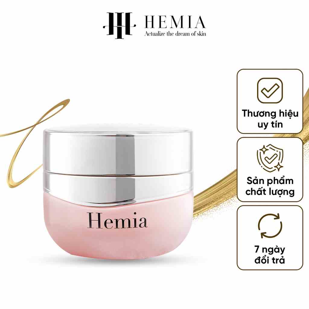 Kem face Hemia dưỡng ẩm dưỡng trắng phục hồi da mặt ban đêm nhập khẩu chính hãng Hàn Quốc hũ 35g