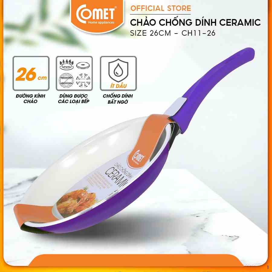 Chảo chống dính Ceramic 26cm COMET - CH11-26