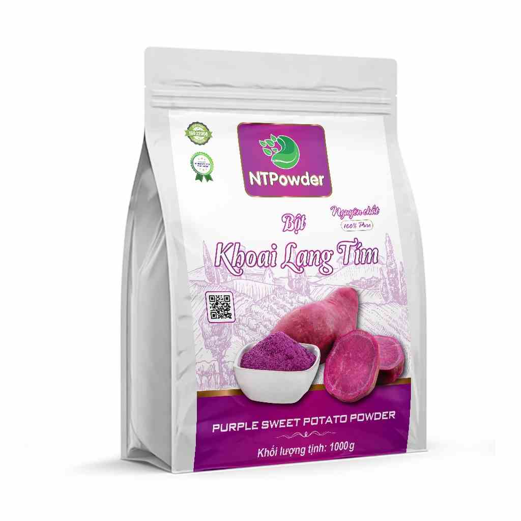 [Mã BMLTB35 giảm đến 35K đơn 99K] [1 Kg] Bột Khoai Lang Tím sấy lạnh nguyên chất NTPowder - Nhất Tín Food