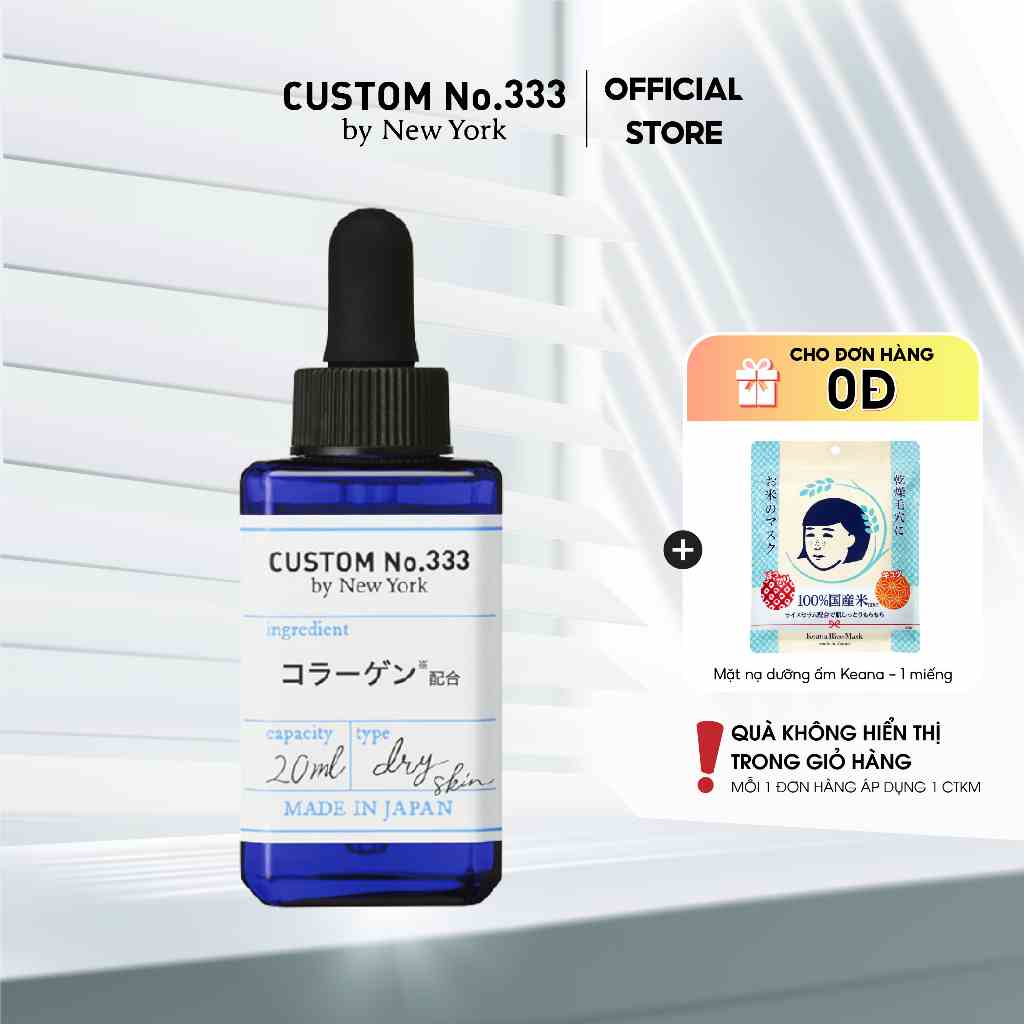 Tinh chất Collagen chống nhăn giúp tăng cường độ đàn hồi cho da Custom No.333 by NY Collagen Serum 20mL