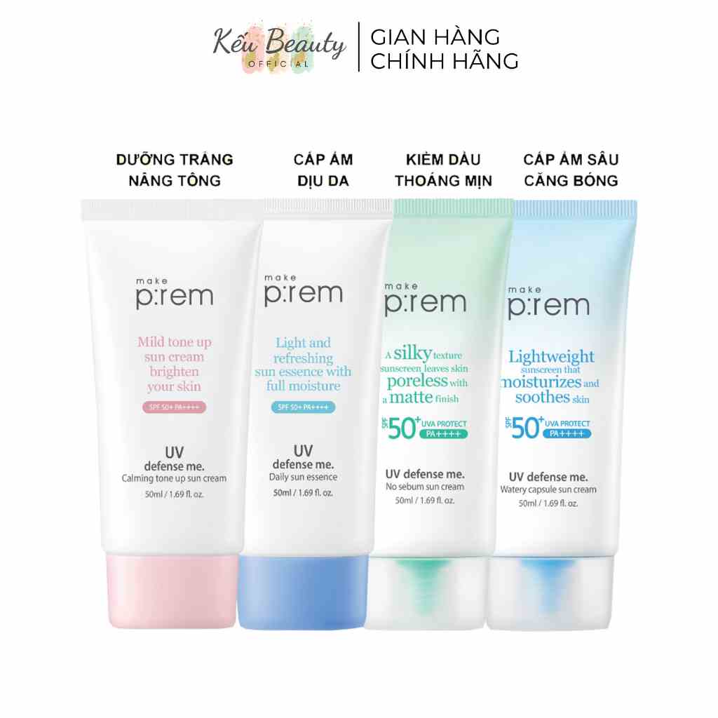 Kem Chống Nắng MAKE PREM UV Defense Me SPF50+ PA++++ (70ml)