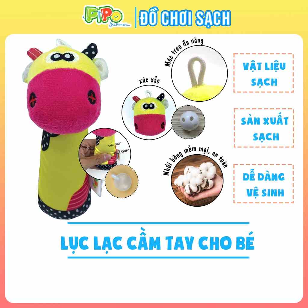 [Mã BMLTB35 giảm đến 35K đơn 99K] Lục lạc vải cầm tay PiPoVietnam - Bò con tinh nghịch