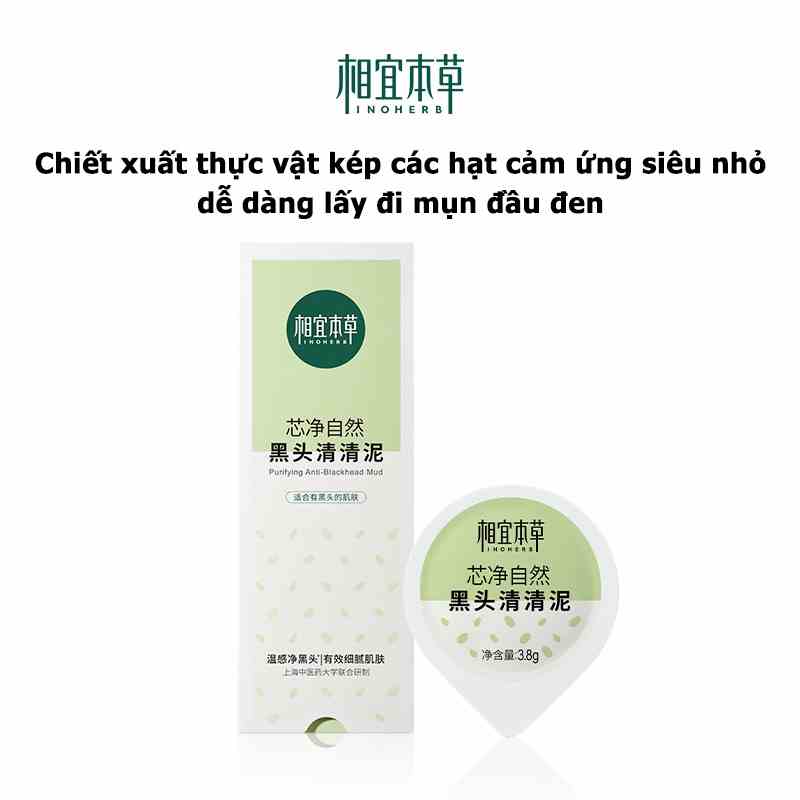 INOHERB Bùn Loại Sạch Mụn Đầu Đen Tự Nhiên 3.8g*12PCS