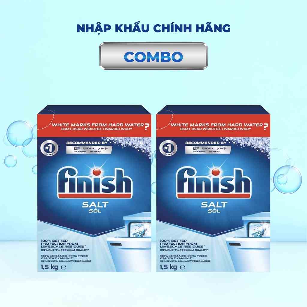 Combo chất tẩy rửa: Combo 2 Muối Finish 1,5kg