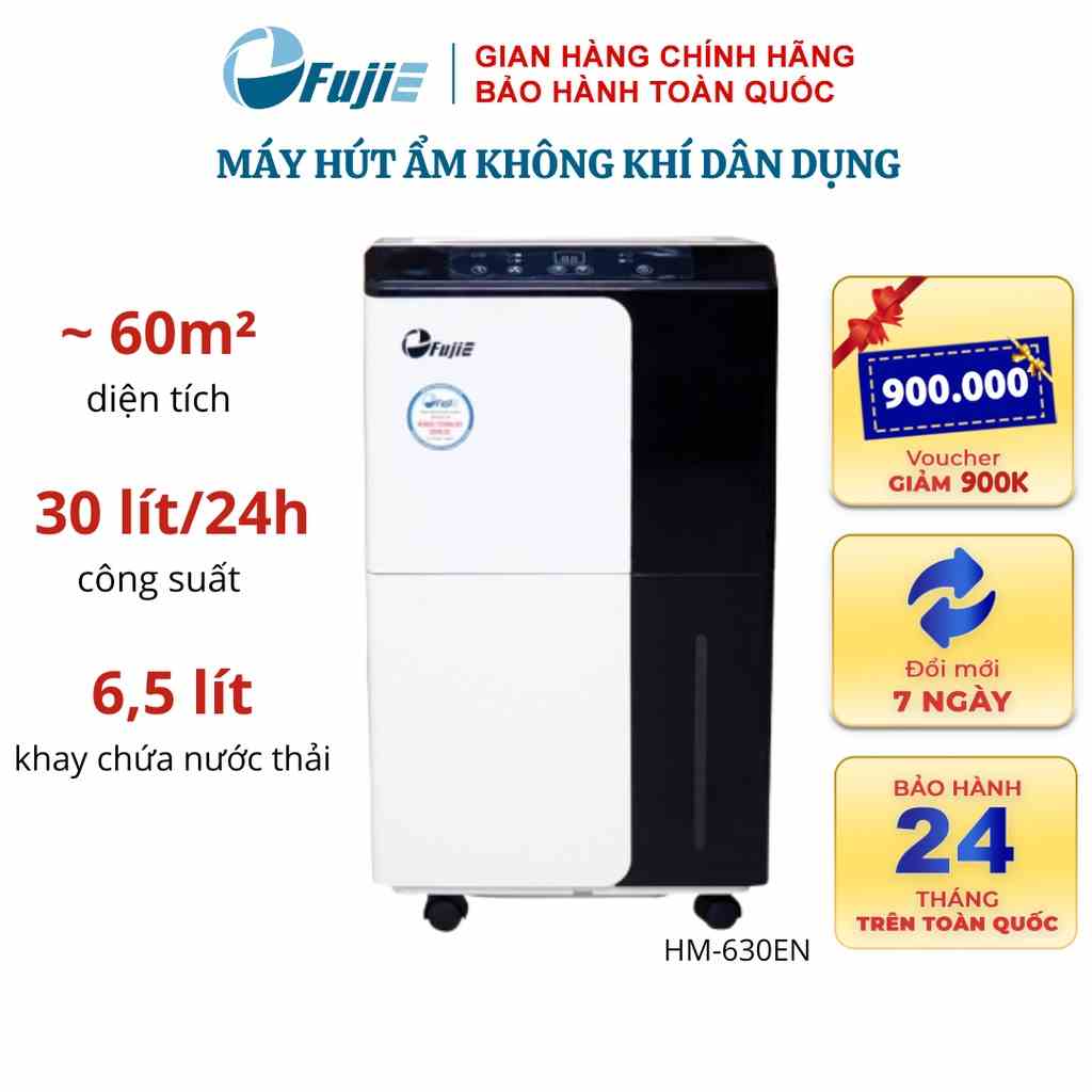 Máy hút ẩm HM-630EN nhập khẩu chính hãng, giúp hút ẩm nhanh với công suất 30 lít/ngày,lọc sạch không khí, BH 24 tháng