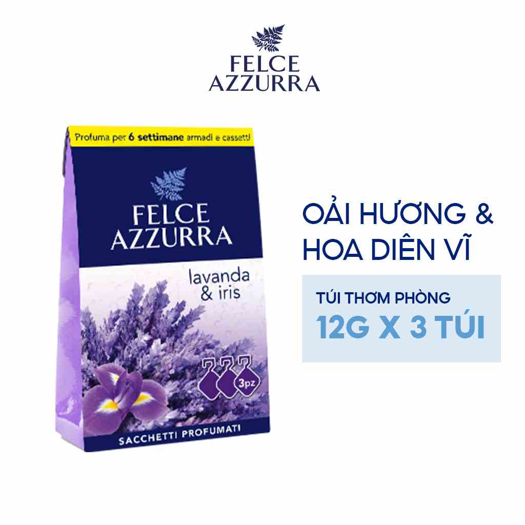 Túi Thơm Quần Áo FELCE AZZURRA Hương Nước Hoa Oải Hương & Diên Vĩ Làm Thơm Và Lưu Hương 6 Tuần 36g - 8001280030390