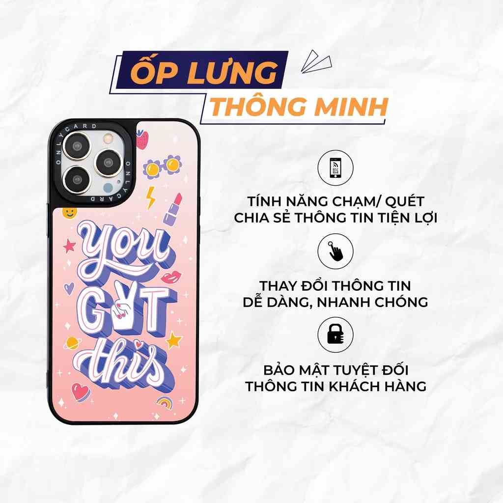 Ốp lưng thông minh ONLYCARD_LIPSTICK_40/Dành cho các dòng IPhone 7/7plus/8/8plus/x/xr/xs/11/12/13/pro/promax