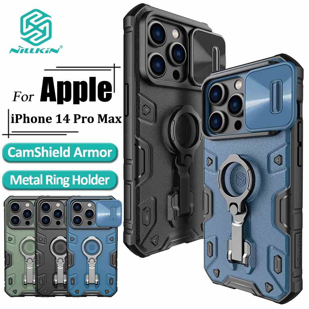 Ốp Điện Thoại Nillkin Chống Sốc Có Vòng Đỡ Trượt Bảo Vệ Camera Cho iPhone 14 Pro Max