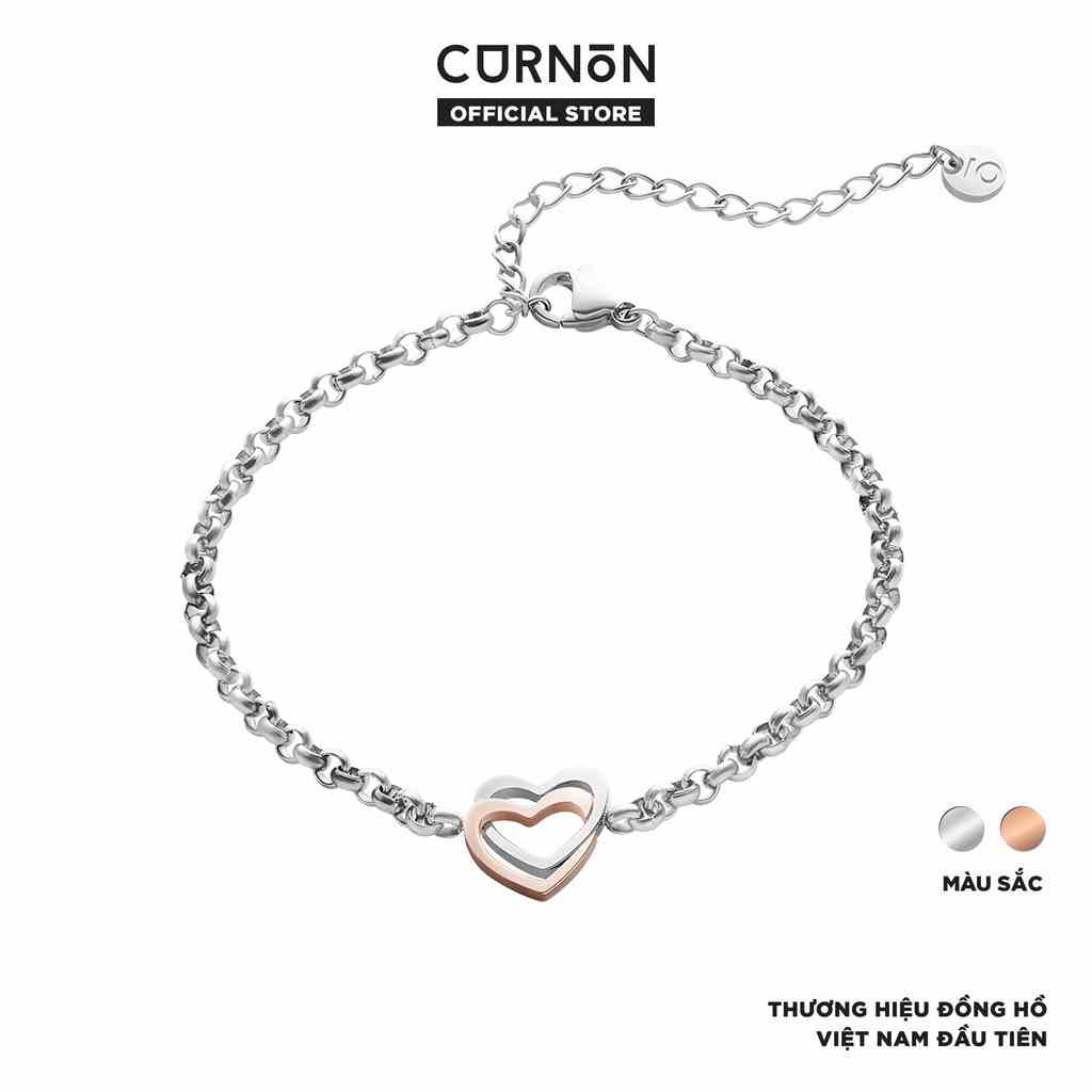 Vòng Tay Nữ Curnon Ivy Bracelet  - Trang Sức Phụ Kiện Đeo Tay Thời Trang - Thiết Kế Basic lãng mạn hoạ tiết trái tim đan