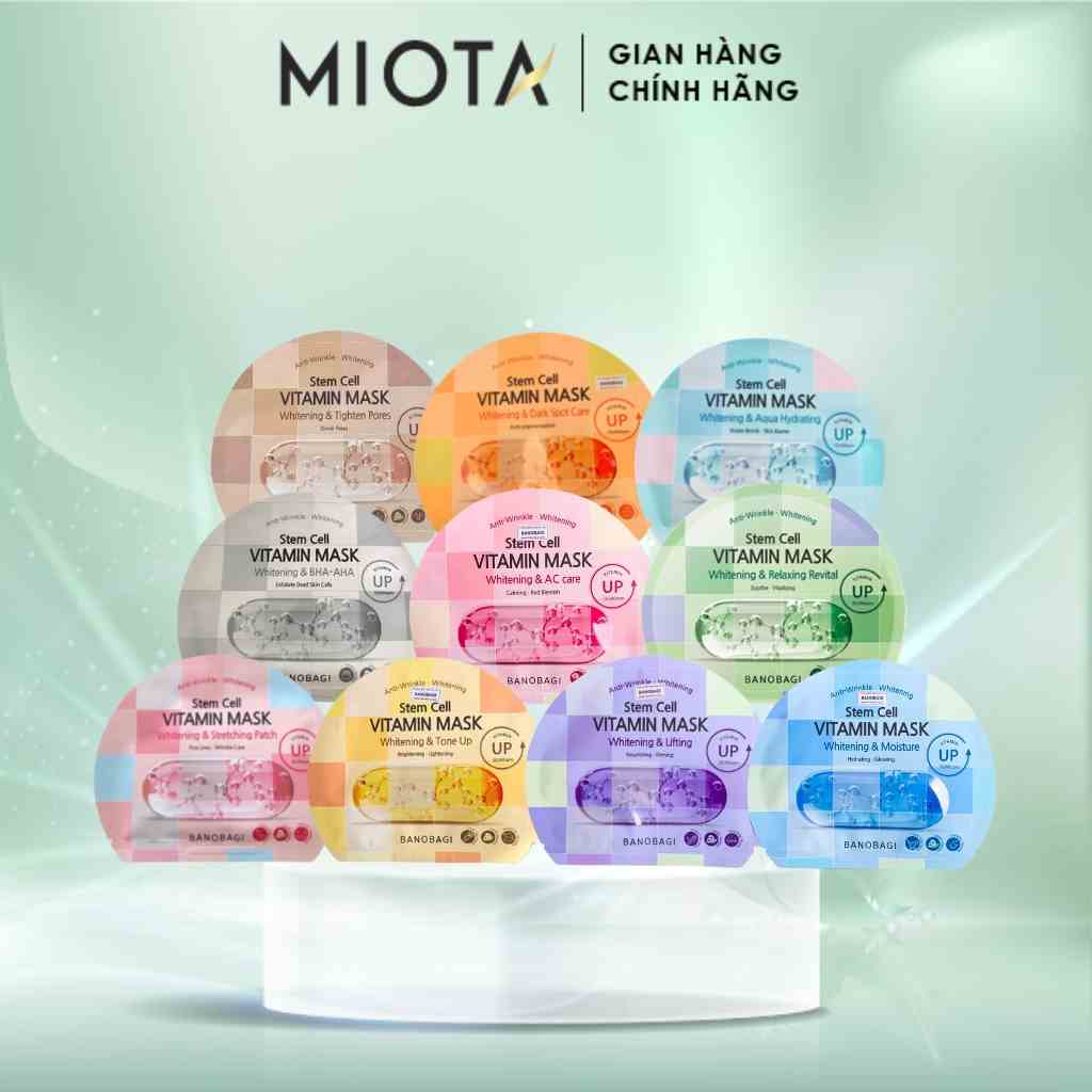 Mặt Nạ Dưỡng Ẩm Trắng Da BANOBAGI Stem Cell Vitamin Mask 30ml