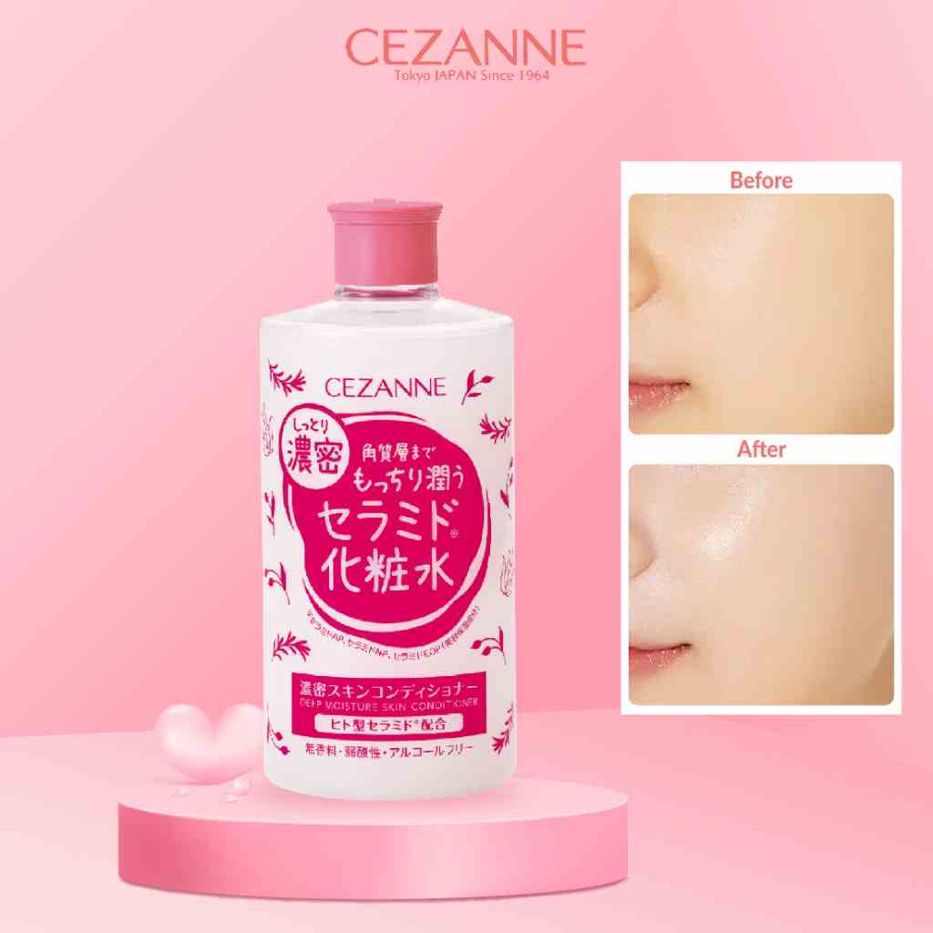 Nước hoa hồng cấp ẩm Cezanne Deep Moisture Skin Conditioner Nhật Bản dưỡng trắng, chống lão hóa 410ml