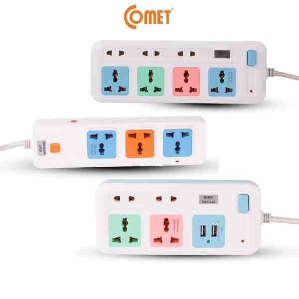 Ổ cắm đa năng Comet có USB công suất cao 2500W chịu nhiệt bảo hành 1 đổi 1