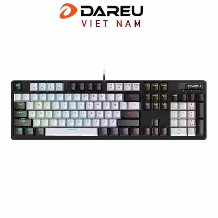 [Mã ELCL7 giảm 7% đơn 300K] Bàn phím quang cơ DAREU EK1280X BLACK-GREY (WATERPROOF, Optical switch, MULTI LED)