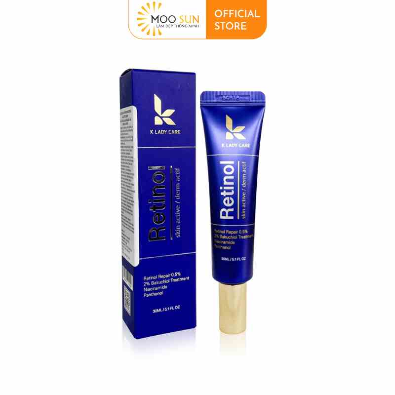 Kem Dưỡng Retinol 0.5% K LADY CARE 30ml Hàn Quốc - Dưỡng Trắng, Phục Hồi Trẻ Hóa Da, Ngăn Ngừa Lão Hóa