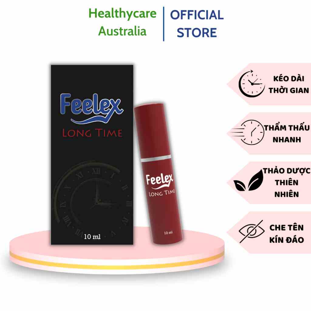 Bộ sản phẩm Feelex Long Time và khăn lau Delay Spray mát lạnh,trong suốt không mùi,hỗ trợ kéo dài thời gian quan hệ-10ml