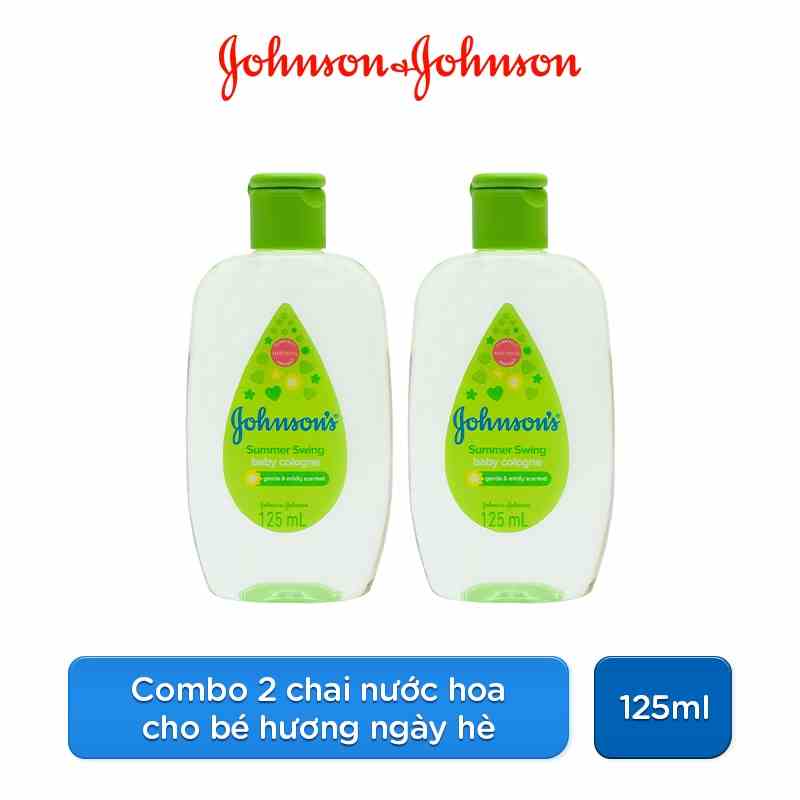 Combo 2 Chai Nước Hoa Cho Bé Johnsons Baby Cologne Hương Ngày Hè Summer Swing Baby Cologne 125ml