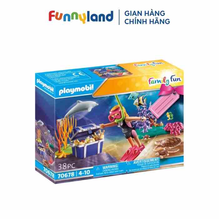 [Mã BMLTA35 giảm đến 35K đơn 99K] Đồ chơi mô hình Playmobil Truy tìm kho báu dưới biển sâu 38 pcs