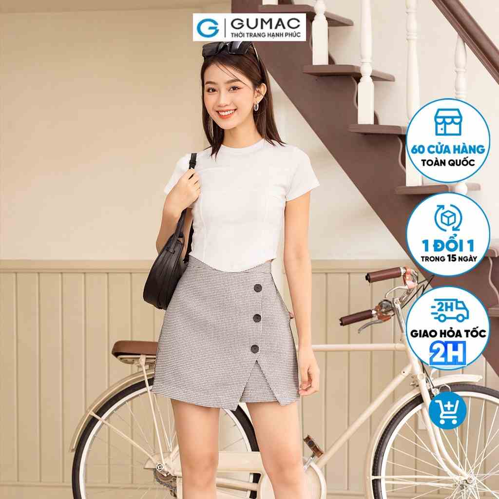 Quần váy xẻ lai v thời trang GUMAC QD06019