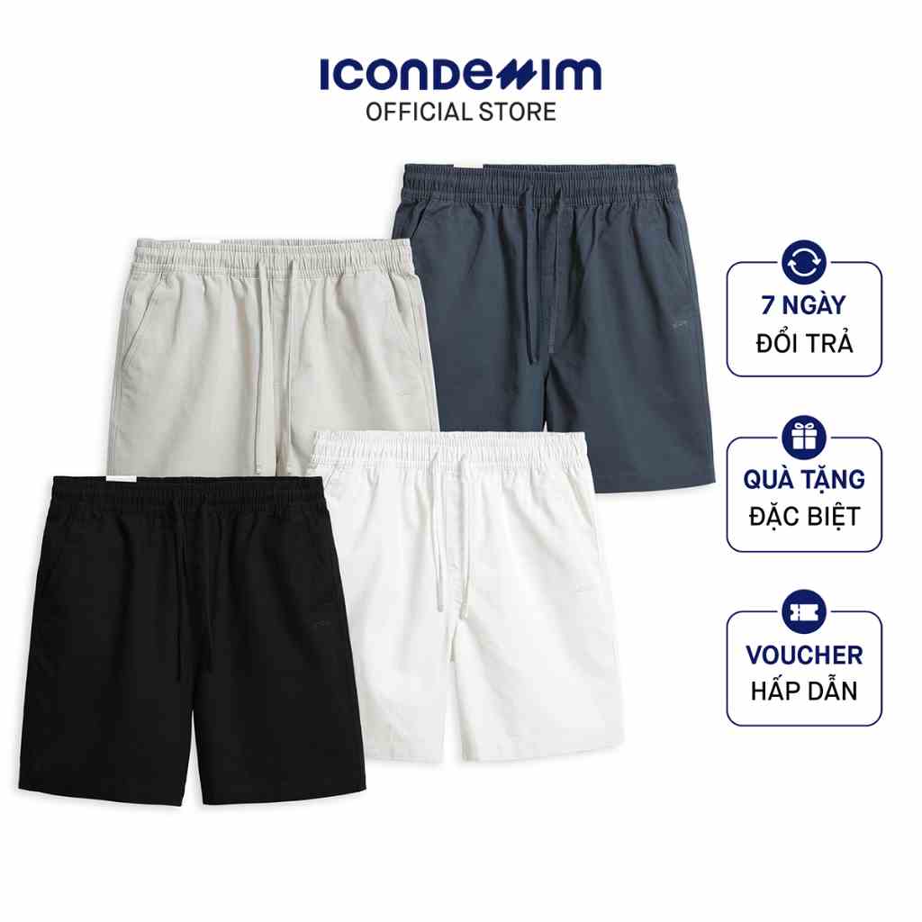 Quần Short Kaki Nam Lưng Thun ICONDENIM Fabric Thoáng Mát Trẻ Trung QSID0137