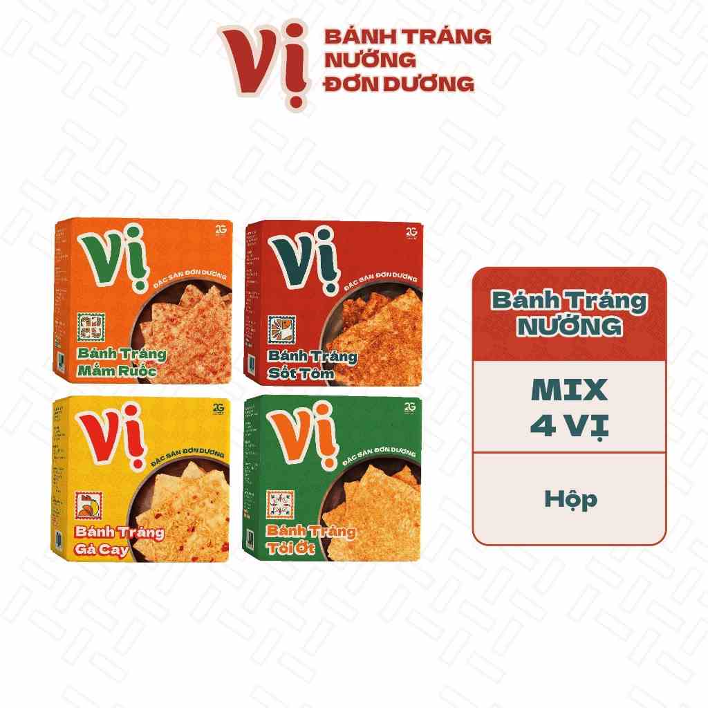 [Mã BMLTA35 giảm đến 35K đơn 99K] Combo 4 Bánh Tráng Vị (Mắm Ruốc, Sốt Tôm, Tỏi Ớt, Gà Cay) - Đặc Sản Đơn Dương