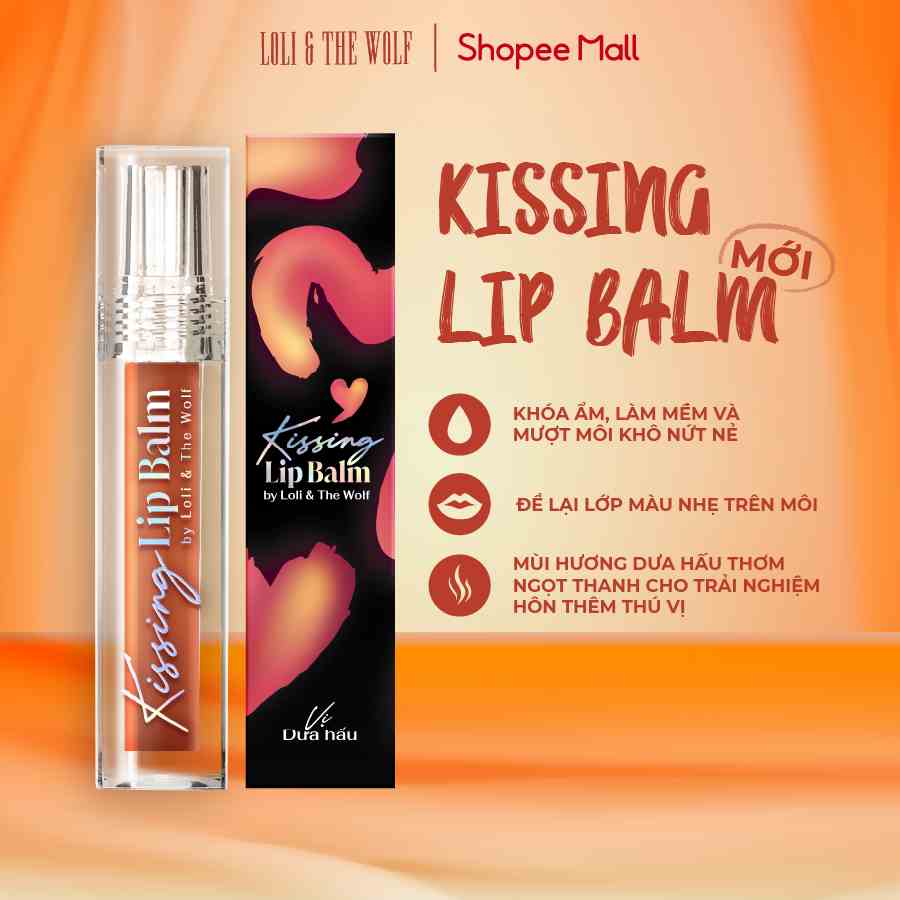 Son Dưỡng Hôn Kissing Lip Balm Loli And The Wolf Mềm Môi Hương Dưa Hấu 5ml